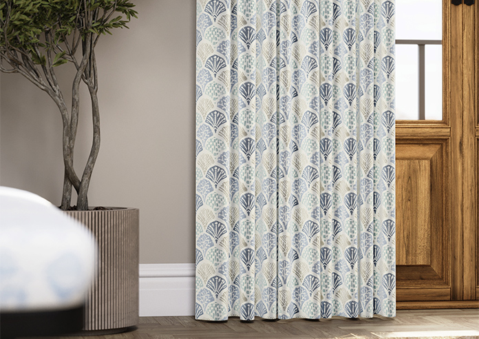 Foxley Faux Silk, Marine - Made to Measure Curtain - Image 5